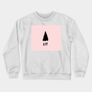 LIT christmas tree - cheeky christmas Crewneck Sweatshirt